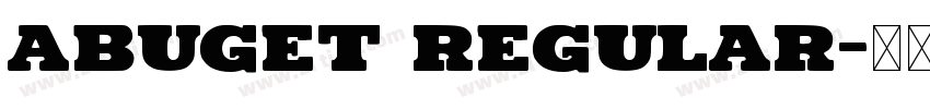 Abuget Regular字体转换